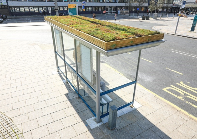 Green Bee Bus Stop Roof Project